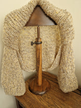 Handknit shrug/cardigan, vintage wool.