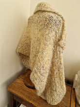 Handknit shrug/cardigan, vintage wool.