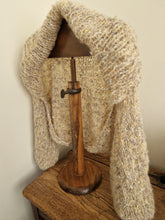 Handknit shrug/cardigan, vintage wool.