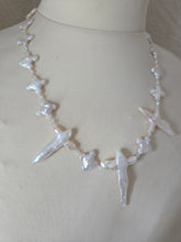Freshwater pearl crosses necklace- 19"
