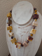 Mookaite chunks and rounds necklace 18"
