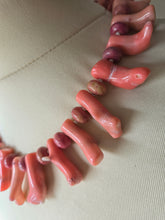 Pink coral necklace 17"