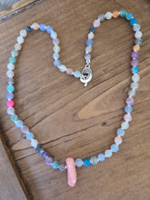 Lace agate with coral 18"