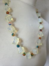 Opalite and quartzite necklace 24"