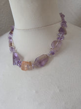 Ametrine and amethyst necklace- 16"