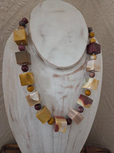 Mookaite chunks and rounds necklace 18"