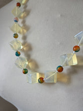 Opalite and quartzite necklace 24"