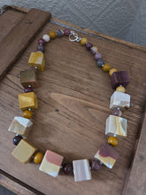 Mookaite chunks and rounds necklace 18"