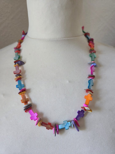 Multicolour mother of pearl crosses 21