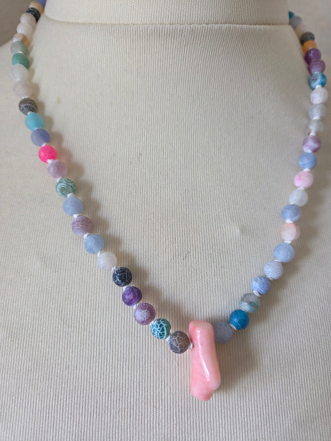 Lace agate with coral 18