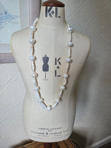 Freshwater pearl duo necklace 23"