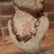 Rhodonite abstract necklace