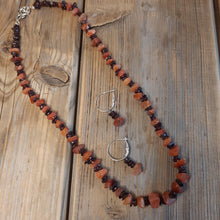 Carnelian and garnet necklace.