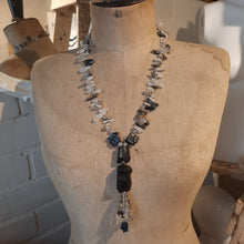 Quartz and resin necklace.