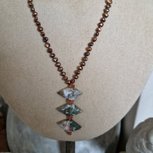 Freshwater pearl and quartz necklace