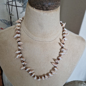 Freshwater pearl/shell necklace