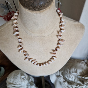 Freshwater pearl/shell necklace
